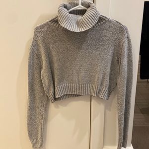 Cropped turtleneck